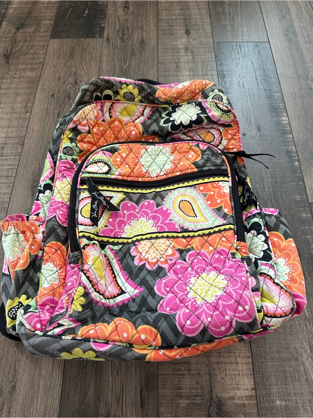 Vera Bradley Ziggy Zinnia Campus Backpack Large Book Bag Daily Work Campus Wear